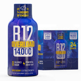 Vitamin Energy B12 Overload – flacon fruits rouges, énergie durable sans sucre.