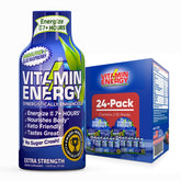 Vitamin Energy Immunité Plus – bouteille bleu-framboise pour énergie naturelle et concentration.