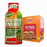 Vitamin Energy Immunite Plus, bouteille shot fruit-punch prête à booster l'énergie durable