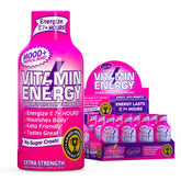 Bouteille Vitamin Energy Shot Tropical Berry prête à soutenir énergie et humeur tout au long de la journée