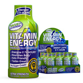 Vitamin Energy Focus+ shot framboise bleue – energie durable et concentration.