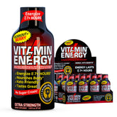 Vitamin Energy Workout+ Shot baies bouteille : énergie rapide pour l’entraînement.