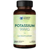 Vitamin World potassium 99 mg comprimés emballage, pratique pour prise quotidienne