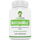 VitaMonk MATCHAMAX : bouteille gelules bio pour énergie naturelle durable.