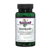 MindBlend de Vitanica sur bouteille avec étiquette lisible et potentiel soutien cérébral.