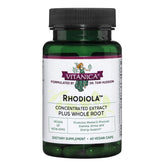 Capsules Vitanica Rhodiola Rosea, soutien potentiel à la concentration et au bien-être.