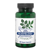 Vitanica Sleepblend présentées dans la bouteille avec ses capsules pour le sommeil naturel
