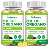 VITARENEW – Bouteille huile d'origan et nigelle, capsules pratiques pour une routine quotidienne.