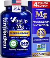 VitaUp Magnésium Glycinate – bouteille prête à l’emploi, potentiel sommeil.
