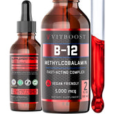 VitBoost B12 gouttes liquides framboise en bouteille, énergie potentielle au quotidien.