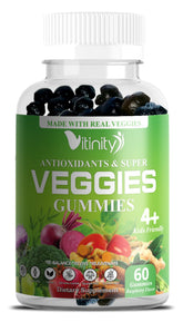 Gommes VITINITY Super Greens dans la bouteille, énergie naturelle au quotidien.