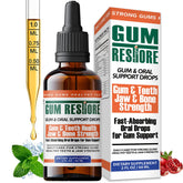 VitaLumina gouttes soin gencives: flacon visible et haleine plus fraîche possible.