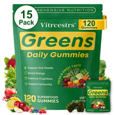 Gummies Greens Daily de Vitrcestrs en bouteille, source pratique de nutriments quotidiens.