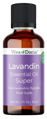 Viva Doria Lavandin flacon ambré révélant l'huile pure pour l'aromathérapie