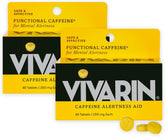 Vivarin bouteille et pilules caféine 200 mg pour énergie mentale