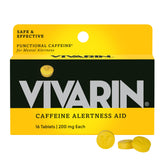 Vivarin comprimés caféine 200 mg en bouteille, énergie rapide sans sucre