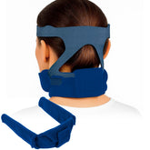 Coussin nuque Vive CPAP bleu offrant un soutien doux et stable.