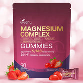 Gomme VivoNu Magnésium 24-in-1 dans la bouteille, pratique pour la routine.