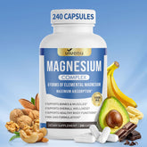 VivoNu Magnésium Complex – bouteille montrant les gélules, soutien potentiel à l'énergie.