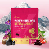 Bouteille VivoNu Shilajit pour femmes, soutien énergétique naturel.