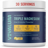 VIYALUM Poudre électrolyte triple magnésium dans bouteille prête à l'hydratation