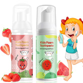VOGSIG Dentifrice Mousse Enfant saveur Pastèque-Fraise, texture mousse agréable