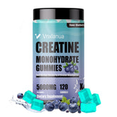 Gommes Vrixlanua créatine 5 g goût myrtille, soutien potentiel à la croissance et récupération.