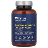 Vthrive gélules végétariennes dans bouteille avec étiquette, soutien quotidien pratique.