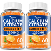 Gommes citrate calcium 1200 mg D3 de Wanish en bouteille orange, favorise l'absorption.