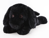 WarmPal Labrador noir doudou chauffant, compagnon réconfortant pour les nuits et câlins.