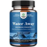 Water Away emballage du produit, information claire et usage simplifié.
