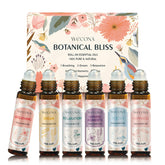 Wecona ensemble roll-on 6x10ml, coffret pratique pour aromathérapie quotidienne.