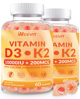 Gomme Weevit D3K2 10000UI, soutien énergie et bien-être quotidien
