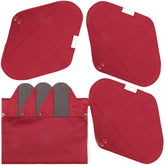 Wegreeco serviettes menstruelles en tissu doux avec imprimé bordeaux, confort quotidien.