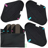 Wegreeco serviettes charbon moyenne, pack élégant pour usage quotidien.