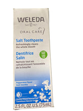 Dentifrice Weleda sel en tube, sensation fraîche et naturelle.