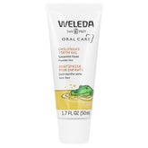 Weleda gel-dents-enfant menthe, flacon pratique pour un brossage en douceur sans fluorure.