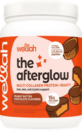 Wellah Afterglow protéine collagène – pot au goût beurre cacahuète chocolat, complément quotidien