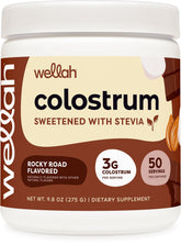 Wellah Colostrum Rocher et Chocolat, bouteille, goût riche pour démarrer la journée.