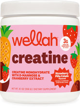 Wellah Créatine pour femmes, bouteille 50 portions, pratique après l’entraînement.