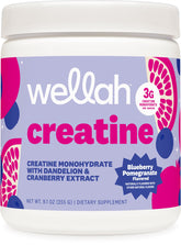 Wellah Creatine en flacon-poudre myrtille-grenade, soutien potentiel à l’endurance lors des entraînements