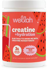 Wellah Créatine Hydratation – bouteille de 30 portions, soutien potentiel à l’entraînement.