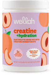 Wellah Creatine + Hydration: poudre saveur pêche nectarine, énergie et hydratation pendant l'entraînement