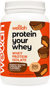 Wellah Protein Votre Whey : flacon pratique pour une collation post-entraînement.