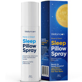 Wellamoon Spray Sommeil brume lavande sur oreiller, favorisant la détente nocturne.