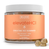 WellPath Créatine HCl Gummies saveur Peach-Yuzu, soutien énergétique et concentration.