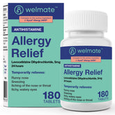 La bouteille Welmate Levocétirizine 5 mg prête à l'emploi pour un soulagement durable.