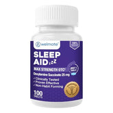 WELMATE Sommeil: bouteille de tablettes 25 mg pour une nuit plus calme.