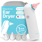 Whisper Ear Dryer vue avant, appareil compact et facile à prendre en main après la baignade.