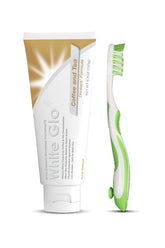 White Glo dentifrice Café et Thé avec brosse X Action, réduction des taches.